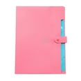 thumbnail image 1 of 5 Pockets Plastic Expanding File Folders A4 Letter Size Snap Closure Accordion Folder Paper Document Organizer Set (Rose Red), 1 of 4