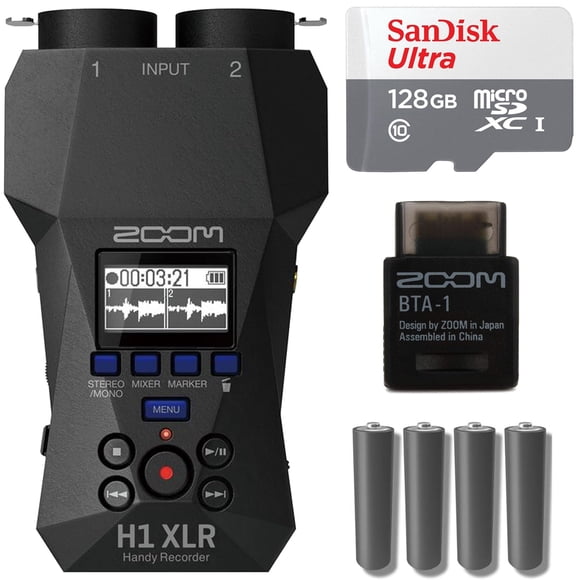 Grabador de audio portátil Zoom H1 XLR con adaptador Bluetooth