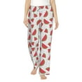 thumbnail image 2 of Goofa Hand Drawn Watermelon Printed Soft Pajama Pants for Women, Wide Leg Comfy Casual Lounge Yoga Pants-Large, 2 of 9
