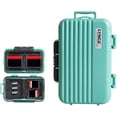 thumbnail image 1 of Memory Card Case Holder, Memory Card Hard Protector Case Professional Water-Resistant Anti-Shock Compact Camera Card Hard Storage Box for 8 SD Cards 4 CF Cards 12 Micro SD/TF Cards (Green), 1 of 5
