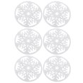 thumbnail image 4 of 6Pcs Christmas Snowflake Coasters Round Felt Nonslip Heat Insulation Cup Mats, 4 of 9