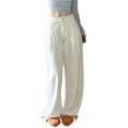 thumbnail image 2 of Sentmoon Wide Leg Jeans for Women Active Straight Stretch Denim Pants Spring Summer Solid Color Classic Fit Full Length Versatile Trousers for Studio Training Wear S-2XL, 2 of 8