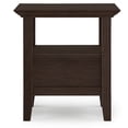 thumbnail image 3 of Table d'Appoint Traditionnelle Carrée en Bois Massif Amherst de 19 Pouces de Large en Brun Rustique, 3 of 8