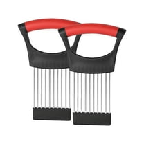 Kaireo Less than $5 Stainless Onion Holder for Slicing Onion Slicer Holder Onion Cutter for Slicing of Onions Tomatoes Eggs and Other Vegetables Kitchen Utensils