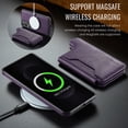 thumbnail image 6 of Designed for Samsung Galaxy S25 Edge Wallet Phone Case,Magnetic Detachable Flip Card Holder,Back Flip Kickstand,Compatible with Mag-Safe,2-in-1 PU Leather Heavy Duty Shockproof Phone Case,Purple, 6 of 10
