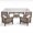 Gray/White, variant on GDF Studio Cascada Outdoor Acacia Wood 11 Seater Sectional Sofa and Club Chair Chat Set with Cushions, Teak and Beige