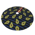 thumbnail image 2 of Kll 36" Christmas Tree Skirt Avocado Xmas Tree Skirts Mat For New Year Xmas Holiday Party Indoor Outdoor Home Decoration, 2 of 9