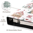 thumbnail image 3 of FORMRS 3 Ring Photo Album 4"x6" Self Adhesive Large Capacity PU Leather Cover, Beige Nordic Christmas House, 3 of 7