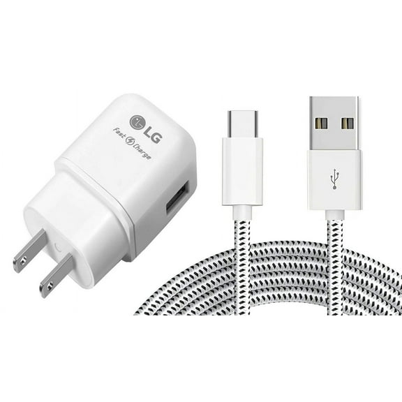 For TCL Stylus 5G - 6ft USB-C Cable 18W Fast Home Charger, Power Adapter QC3.0 TYPE-C Cord A9G Compatible With TCL Stylus 5G Phone