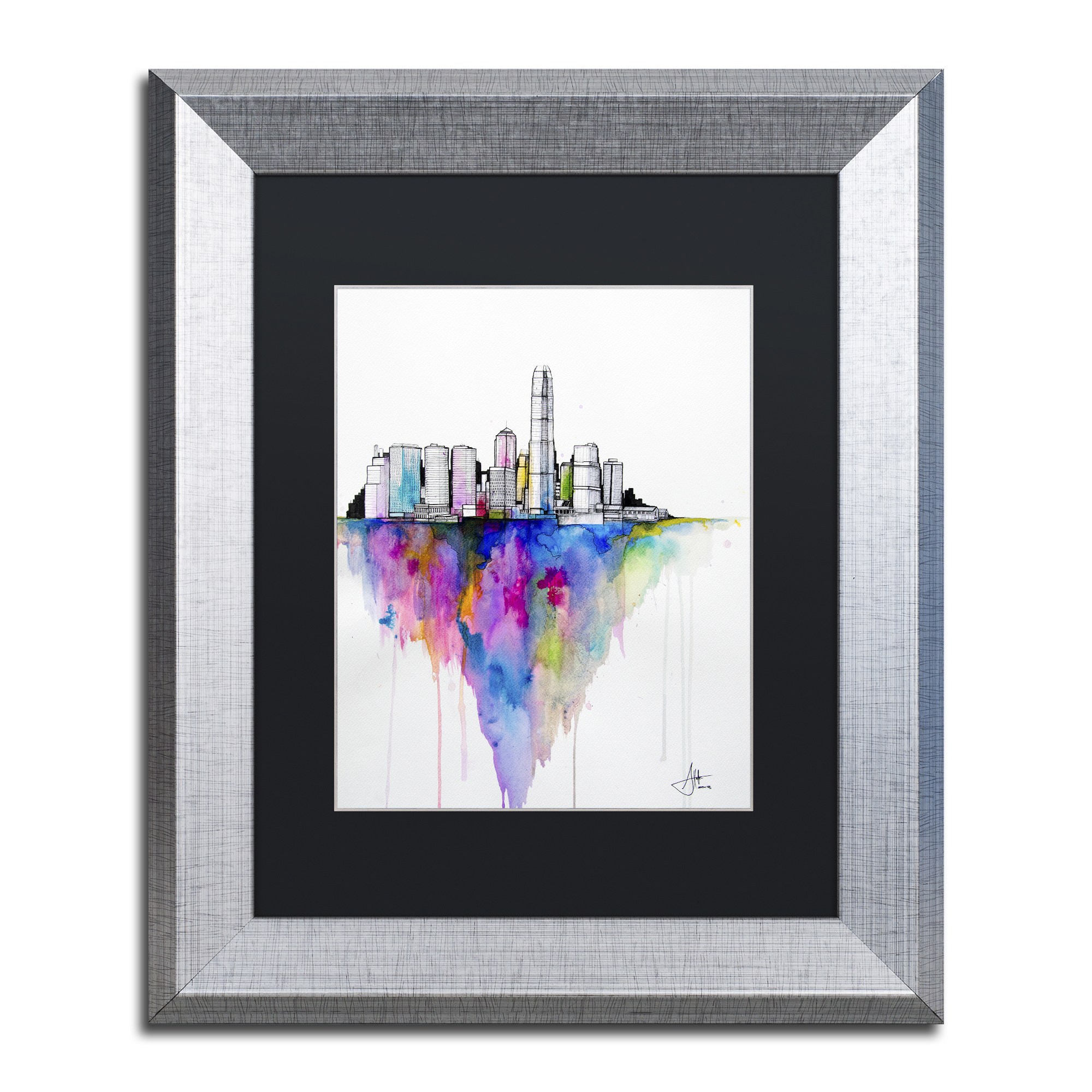 Trademark Fine Art Landscapes Matted Framed Art ' Monolith II ' by Marc Allante