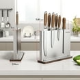 thumbnail image 3 of Magnetic Knife Block Stainless Steel Knife Magnet Holder Powerful Double Side Kitchen No drill Chef knife Holder, 3 of 7