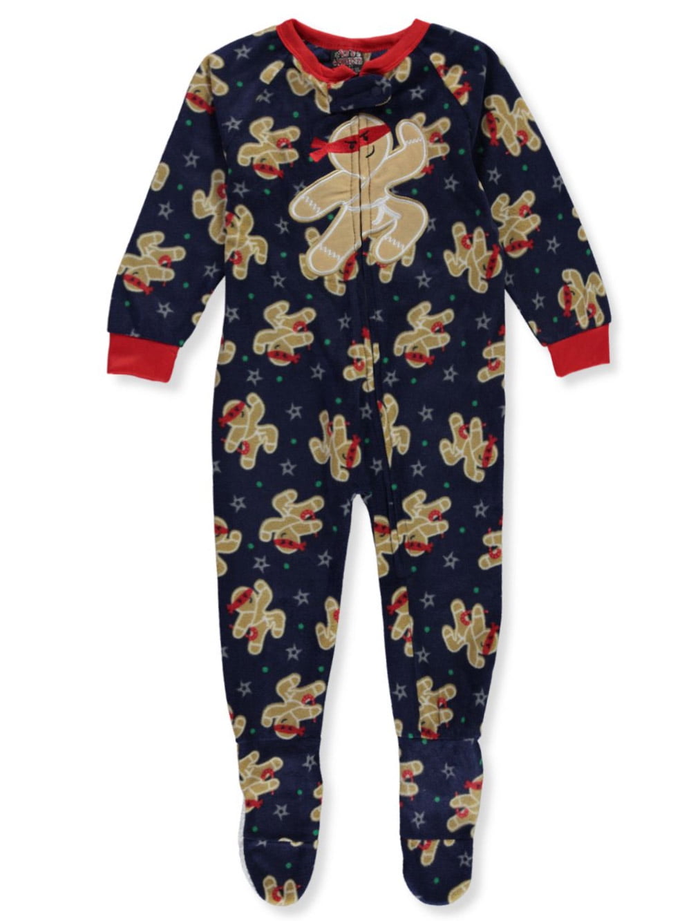 PJ's & Presents PJ's & Presents Boys' Gingerbread Ninja Footed 1