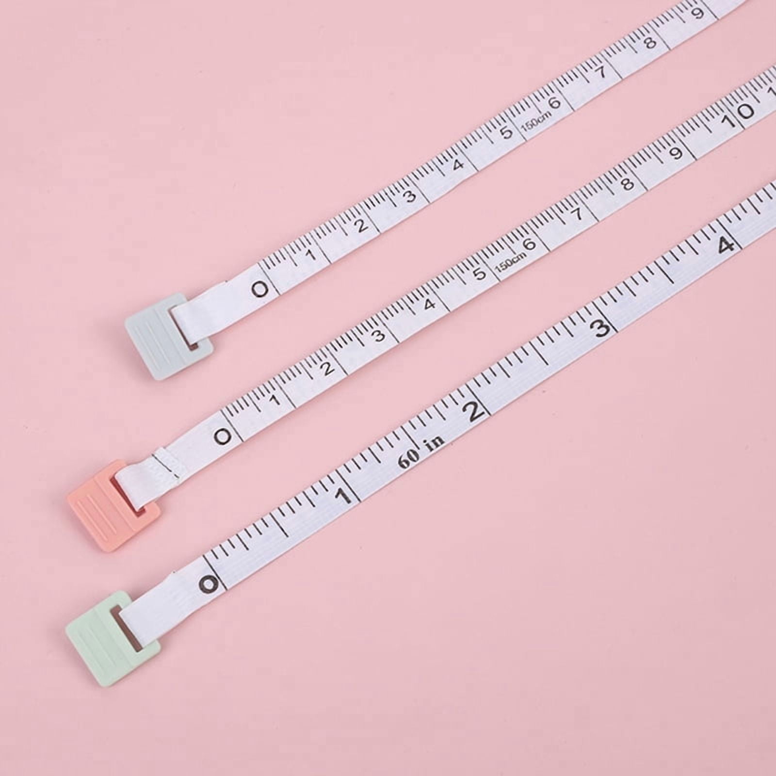 1PC/15PCS 1.5m Small Tape Measure Portable Student Soft Leather Three Measurement Clothes Automatic Recycling