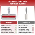 thumbnail image 5 of Rodillo removedor de pelo para mascotas, removedor de pelo para perros y gatos con Base autolimpiante, herramienta eficiente para depilación de animales, perfecta para muebles, 5 of 5