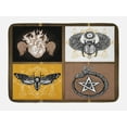 thumbnail image 1 of Occult Bath Mat, Authentic Occult Themed Insects Print Forces of Nature and Mother Earth Boho Line, Non-Slip Plush Mat Bathroom Kitchen Laundry Room Decor, 29.5 X 17.5 Inches, Multicolor, Ambesonne, 1 of 2