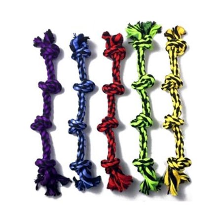 UPC: 0784369295252 | Multipet Nuts for Knots 4-Knot Rope Dog Toy  Assorted Colors  Size 25