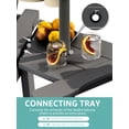 thumbnail image 3 of Wulful Tall Adirondack Chair Set w/ 2 Outdoor Barstools and Connecting Tray for Patio Umbrella, Gray, 3 of 7