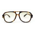 thumbnail image 2 of Mens Retro Thick Plastic Flat Top Racer Mafia Sunglasses Tortoise - Yellow Clear, 2 of 4
