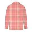 thumbnail image 4 of Craaazy Women's Casual Long Sleeve Plaid Button Down Shirts Collared Blouse Gifts, 4 of 8