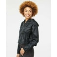 thumbnail image 2 of Independent Trading B11676984 Womens Lightweight Pullover Crop Windbreaker, Black Camo - Medium, 2 of 5