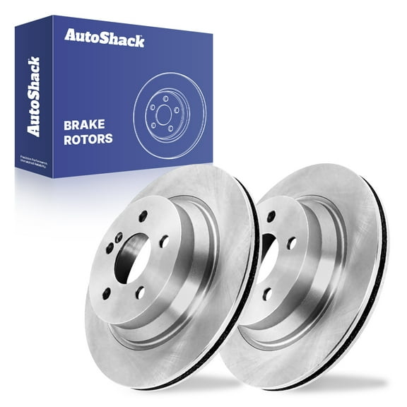 AutoShack Rear Vented Brake Rotors 2-PC Set Replacement for 2006-2016 Mercedes-Benz E350 2009-2015 Mercedes-Benz GLK350 11.81" (300 mm)