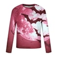 thumbnail image 5 of Rciityk Men's Halloween Long Sleeve Shirts Fall Fashion Ghost Bats Printed Crew Neck Pullover Tee Shirts Halloween Gifts Sweatshirts, 5 of 5