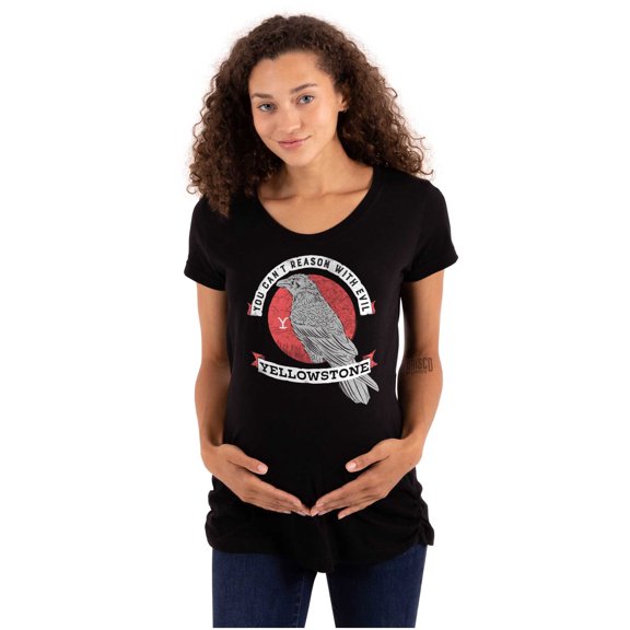 Yellowstone Can't Reason with Evil Women's Maternity T Shirt Tee Brisco Brands S