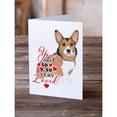 thumbnail image 2 of Pembroke Welsh Corgi Sable and White so Loved Greeting Cards and Envelopes Pack of 8 7 in x 5 in, 2 of 3