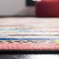 thumbnail image 4 of SAFAVIEH Studio Leather Asia Colorful Stripes Area Rug, Ivory/Blue, 5' x 8', 4 of 9