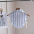 thumbnail image 3 of Zhengup Striped Detachable Fake Collar Half Shirt Blouse Dickey Collar Faux False Collar Elegant for Women Girls, 3 of 5