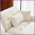thumbnail image 3 of Cream Modern Velvet 2-Seater Sofa with Bolstered Armrests – Ideal for Living Room, Loft & Bedroom, 3 of 14