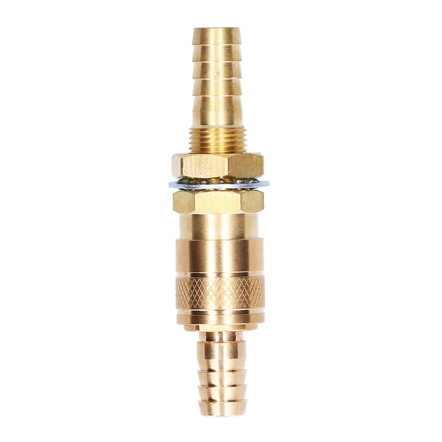 Quick Connector, Connector For TIG Welding Torch Fitting Hose Welding Equipment Accessory Brass Quick Connector Brass For Torch Welding Equipment Golden