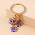 thumbnail image 6 of 2PCS Cute Enamel Keychain Colorful Sakura Flower Key Ring Sweet Key Chains for Women Girls Handbag Accessories DIY Jewelry Gifts,F, 6 of 7