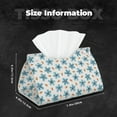 thumbnail image 6 of Goofa Flower Leaves Pattern Triangle Square Tissue Box Cover, Modern PVC Leathe Facial Paper Holder,Decorative Holder/Organizer for Bathroom Vanity Countertop, 6 of 9