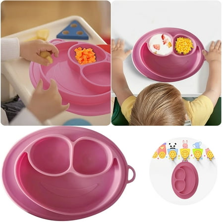 

Baby Silicone Suction Plate Portable Silicone Divided Placemat For Toddlers Baby Placemat Travel Food Mat NonSlip Silicone Placemat Reusable Easy Clean For Babies