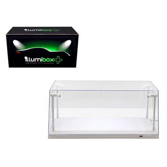 Illumibox 14005 1-18 & 1-24 Collectible Display Show Case with LED Lights for Models with White Base