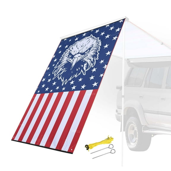 Yescom Awning Wall 4.6FT x 6.6FT for Caravan Car Side Shade Vehicle Tent Camping Windbreak Eagle