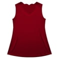 thumbnail image 4 of CHUMUD Plus Size Workout Tank Tops for Women Athletic Loose Fit Top Trendy Sleeveless Ruffle V-Neck Babydoll Gym, 4 of 5