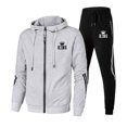 thumbnail image 4 of Chándal con cremallera de otoño para hombre, chaqueta con estampado King y pantalones ajustados, conjunto de sudadera con capucha informal de moda, traje para correr a diario, 4 of 4