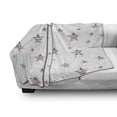 thumbnail image 3 of 4th of July Soft Flannel Fleece Throw Blanket, Scattered Stars with American Flag Motifs Independence Day Theme, Cozy Plush for Indoor and Outdoor Use, 60" x 80", Ruby Navy Blue White, by Ambesonne, 3 of 6