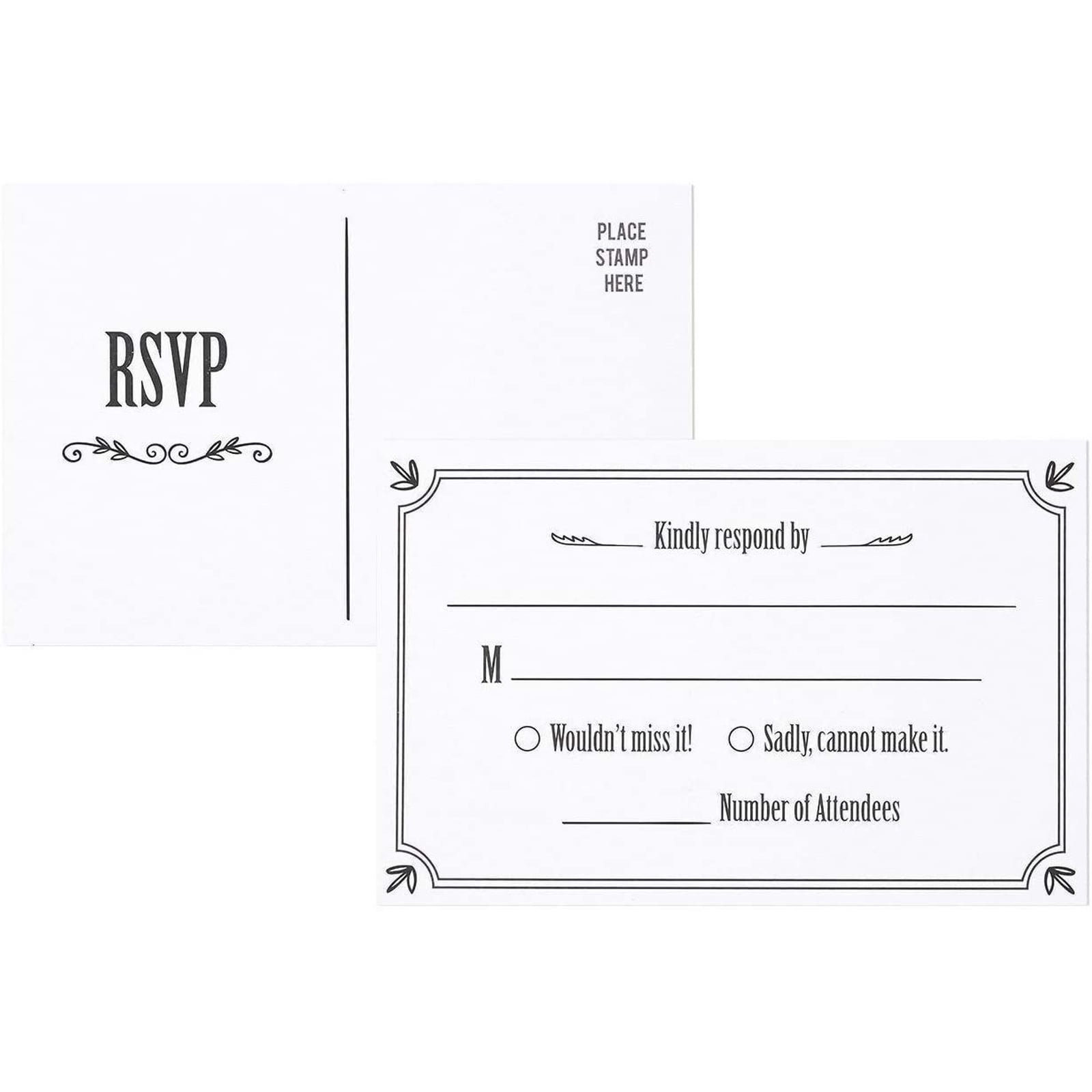 Wedding Response postcards Personalized RSVP postcards PRINTED Printing service