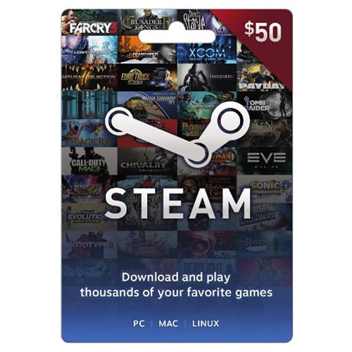 Steam 50 Giftcard Valve Physically Shipped Card Walmart Com