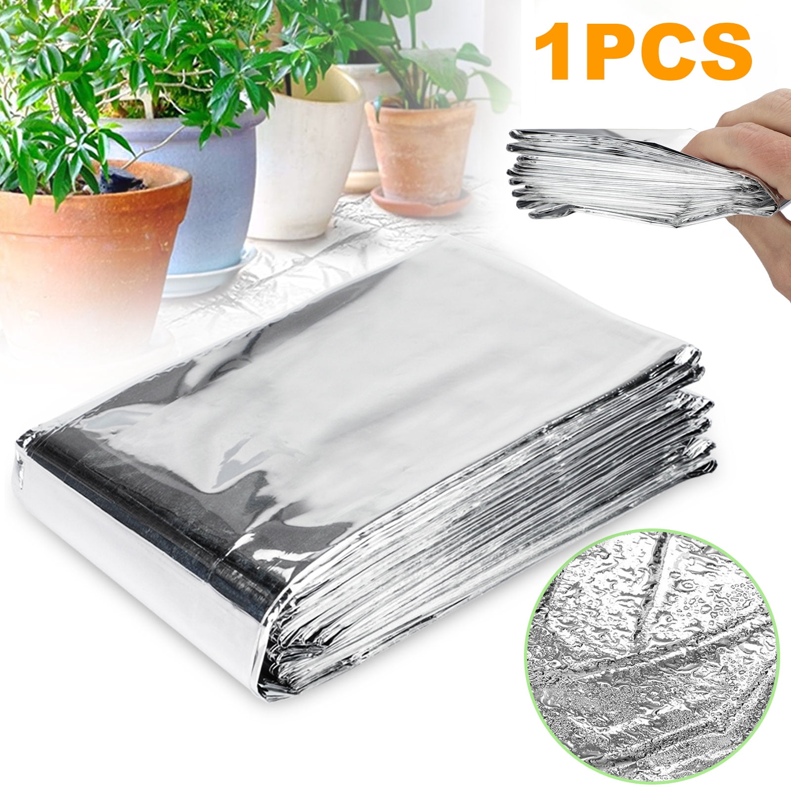 82 x 51 Inch Garden Greenhouse Covering Foil Sheets for Fruit Trees Plant Growth LTKJ 2 Pack Silver Reflective Mylar Film 
