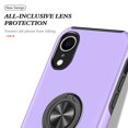 thumbnail image 4 of Phone Case for iPhone XR,[ Military Grade ] Drop Tested Protection Case with Magnetic Car Mount 360°Rotatable Ring Holder, 2-Layer Rugged Hybrid Hard PC Soft Rubber Cover for iPhone XR, Purple, 4 of 7