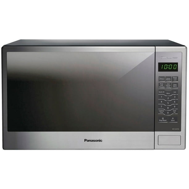 Panasonic - SASA です Panasonic Silver Countertop Microwave Oven, 1.3 cu. ft