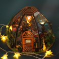 thumbnail image 4 of Dsseng DIY Miniature House Kit with LED Light Creative Dollhouse Model Kit with Furniture 3D Miniature Dollhouse Kit Decorative Mini Doll House Kit Tiny Dollhouse Kit for Kids Birthday, 4 of 6