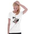 thumbnail image 3 of Halloween Bat Out of Hell Spooky Womens Fitted Plus Size Graphic Tee Brisco Brands 2X, 3 of 5