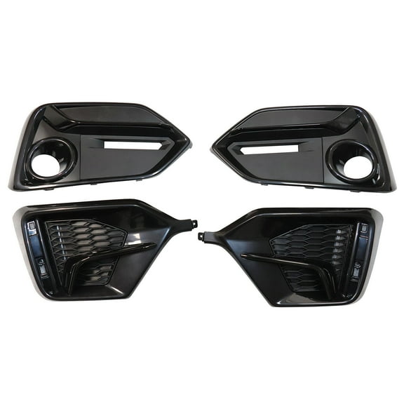 Miumaeov Pair of Front Rear Bumper Fog Light Lamp Garnish Covers Trims Kit for 2019 2020 2021 Honda Civic Si 4dr Sedan