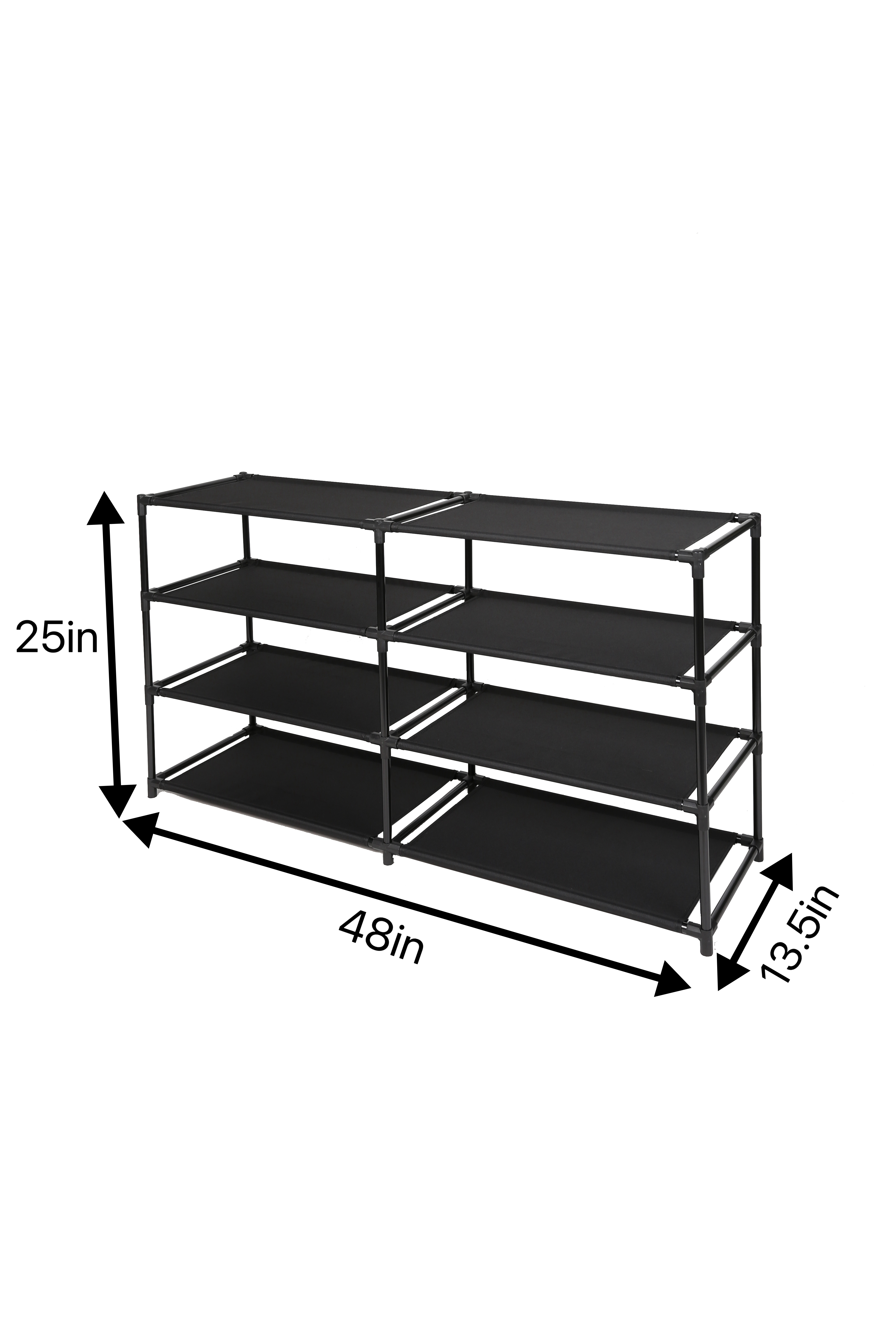 Mainstays 4-Tier Shoe Rack Organizer, Black, 24-Pair photo 4