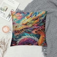 thumbnail image 2 of Orinice Dragon Graphic Decorative Cushion Throw Pillow Cover with Zipper Closure for Home Couch Living Room Bed Sofa 1PC Short Plush 22x22in, 2 of 5